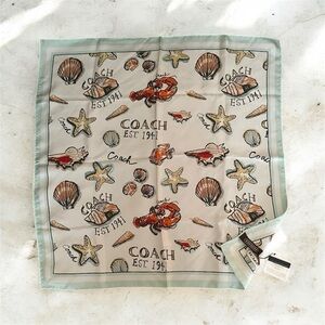 Coach Bundle Silk Scarf NWT & 1941 Bag Charm NWOT No Callouts MSRP $155.00